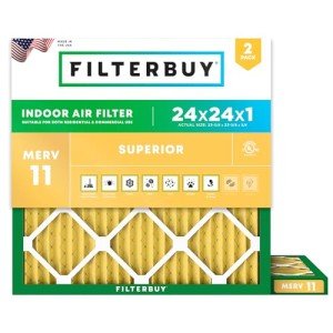 24x24x1 MERV 11 Air Filters - 2-Pack