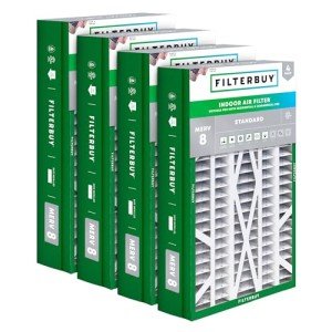 MERV 8 Pleated Air Filters (4-Pack) 14.5x27x5