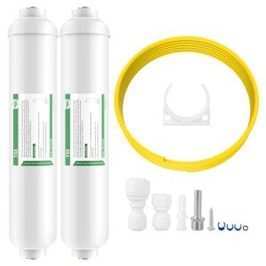 Inline Water Filter Kit for Refrigerators, 2 Pack
