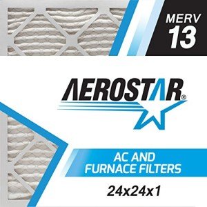 Aerostar 24x24 MERV 13 Pleated Air Filters, 6 Pack