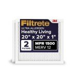 Filtrete Electrostatic Air Filter, MERV 12, 2-Pack
