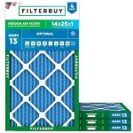 14x25x1 MERV 13 Air Filter 4-Pack
