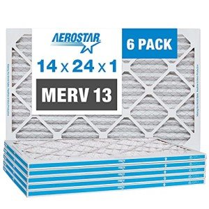Aerostar 14x24x1 MERV 13 Air Filter 6-Pack