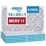 Aerostar MERV 11 Pleated Air Filters 14x20x1 – 6 Pack