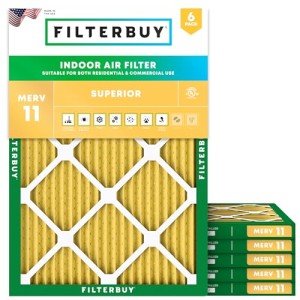 15x20x1 MERV 11 Allergen Air Filter 6-Pack