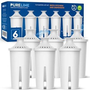 Pureline Replacement Filters for Brita® Pitchers (6 Pack)