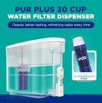 PUR PLUS 30-Cup Water Filter Dispenser - White
