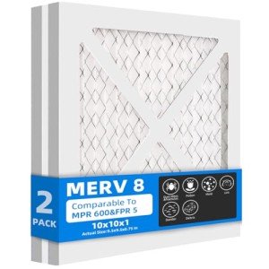 Chenzhit 10x10 Furnace Air Filters, MERV 8, 2-Pack