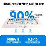 Chenzhit 10x10 Furnace Air Filters, MERV 8, 2-Pack