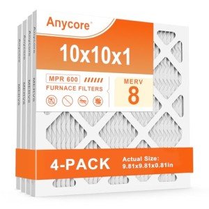Anycore 10x10x1 MERV 8 AC Air Filter Pack