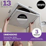 12x12x1 MERV 13 Air Filter, 6 Pack