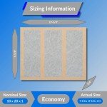 Glasfloss 10x20x1 Fiberglass Air Filter Box of 12