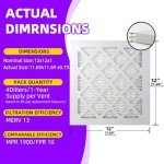 MERV 13 Pleated Air Filters 12x12x1 (4-Pack)