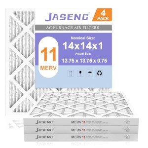JASENG 14x14x1 MERV 11 Air Filters 4 Pack
