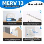 10x10x1 Furnace Air Filters - 4 Pack MERV 13
