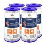 Aquaboon 5 Micron Pleated Sediment Filter - 4-Pack