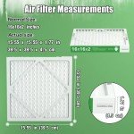 Durable 16x16x2 MERV 8 Air Filters, 4 Pack