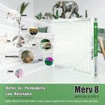 Durable 16x16x2 MERV 8 Air Filters, 4 Pack