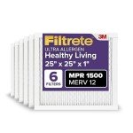 Filtrete MERV 12 Air Filter 6-Pack, 25x25x1