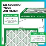 12x24x1 MERV 8 Carbon Air Filters (2-Pack)