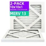 10x10x1 MERV 13 Pleated Air Filters - 2-Pack