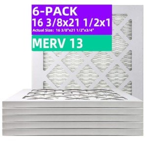 MERV 13 Pleated Air Filters 6-Pack, 16x21