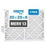 Aerostar MERV 13 Pleated Air Filter, 2 Pack