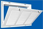 36" x 18" White Steel Air Filter Grille