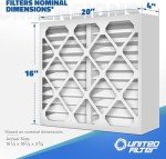 16x20x4 MERV 11 Pleated Furnace Filters Pack of 4