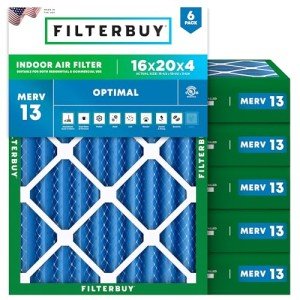 16x20x4 MERV 13 Pleated Air Filter 6-Pack