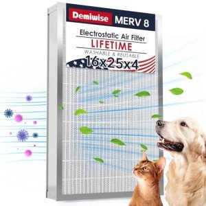 Demiwise 16x25x4 Washable Electrostatic Air Filter
