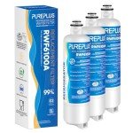 Pureplus Bosch Refrigerator Water Filter Replacement - 3 Pack