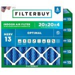 20x20x4 MERV 13 Air Filters 6-Pack