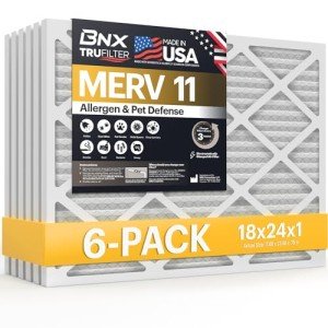 BNX TruFilter 18x24x1 MERV 11 Air Filters - Pack of 6