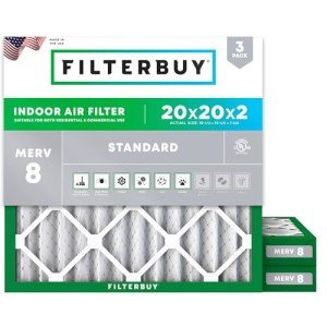 20x20x2 MERV 8 Pleated Air Filters (3-Pack)