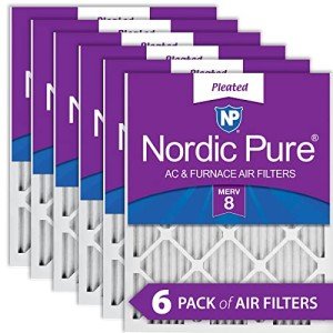 Nordic Pure MERV 8 Pleated AC Air Filters - 6 Pack