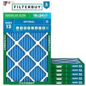 16x24x1 MERV 13 Air Filters (6-Pack)