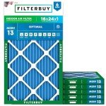 16x24x1 MERV 13 Air Filters (6-Pack)