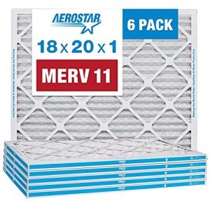 Aerostar 18x20x1 MERV 11 Air Filter 6-Pack