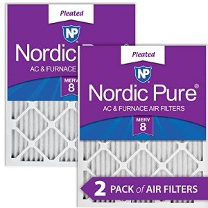 Nordic Pure MERV 8 Pleated Air Filters 2 Pack