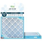 FILTI 16x25x2 MERV 13 Pleated Air Filters (2 Pack)