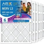 AIRx Filters 16x25x2 MERV 13 AC Filter Pack