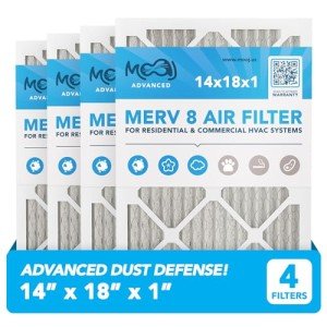 14x18x1 MERV 8 Air Filters 4-Pack