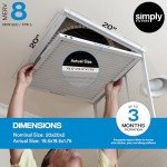 20x20x2 MERV 8 Air Filter Pack for Allergies