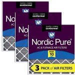 Nordic Pure MERV 10 Pleated Carbon Air Filters 3 Pack