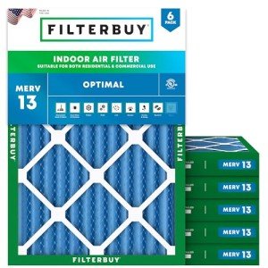 15x20x2 MERV 13 Pleated Air Filters (6-Pack)