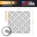 BNX TruFilter 14x14x1 MERV 11 Air Filters (6-Pack)