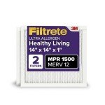 Filtrete MERV 12 Air Filter 2-Pack, 14x14