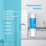 Aqua Crest Refrigerator Water Filter Replacement Pack of 3
