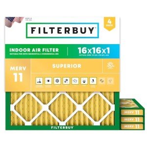 16x16x1 MERV 11 Pleated Air Filters (4-Pack)